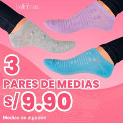 PACK DE 3 MEDIAS - MUJER 