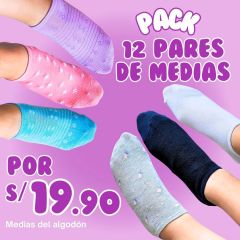 PACK DE 12 MEDIAS - MUJER 