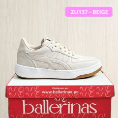 ZAPATILLAS URBANAS - Código: ZU137-BEIGE-37
