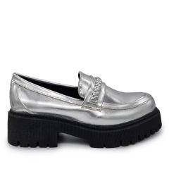ZAPATOS MOCASINES - Código: ZM7 PLATA-35