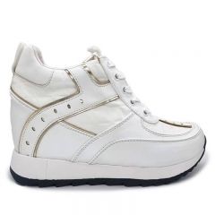 ZAPATILLAS CON TACO INCORPORADO - Código: ZTC111-BLANCO-38