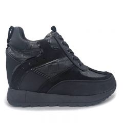 ZAPATILLAS CON TACO INCORPORADO - Código: ZTC111-NEGRO-37