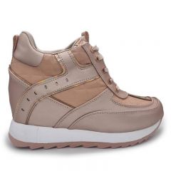 ZAPATILLAS CON TACO INCORPORADO - Código: ZTC111-NUDE-37