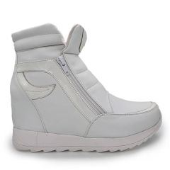 ZAPATILLAS CON TACO INCORPORADO - Código: ZTC112-BLANCO-38