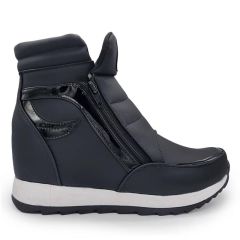 ZAPATILLAS CON TACO INCORPORADO - Código: ZTC112-NEGRO-36