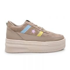 ZAPATILLAS URBANAS - Código: ZU47 BEIGE MULTICOLOR
